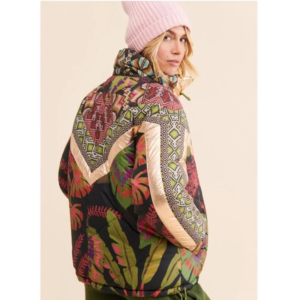 FARM Rio Tropical Rauti Reversible Puffer Jacket - Picture 3 of 9